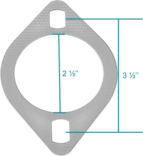 Vista 6 de Spec-D Tuning 2,5 "aluminio de escape de cabeza abajo tubo colector colector brida junta 2 pernos
