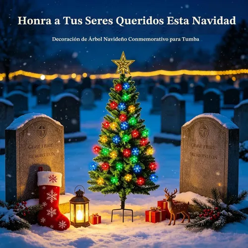 Vista 7 de Árbol de Navidad solar de 100 LED de 4 pies para decoraciones de Navidad al Árbol de Navidad para exteriores de 250 ramas, luces solares