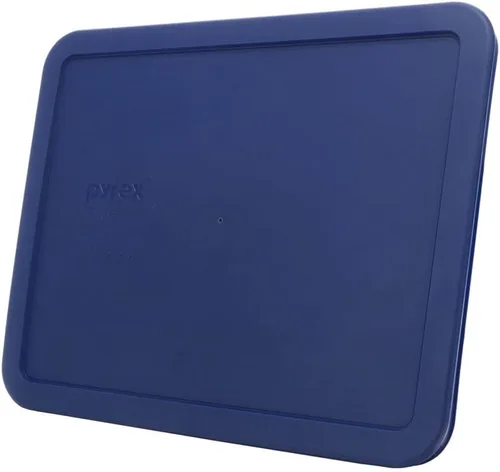 Vista 3 de Pyrex Paquete - 2 artículos: 7212-PC - Tapas de plástico azul oscuro para almacenamiento de alimentos de 11 tazas - Pyrex original genuino