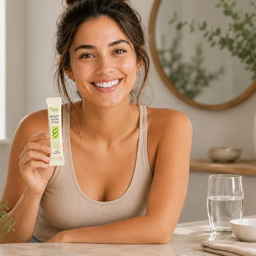 Vista 6 de Pure By Nature Beauty Glow Sticks - Paquetes de colágeno en polvo de viaje