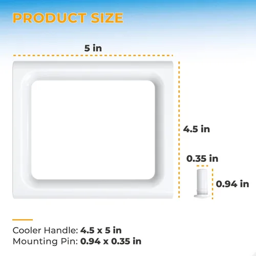 Vista 2 de Pokin Piezas de repuesto de mango enfriador para Coleman de 2 vías, mango Xtreme Cooler para accesorios de refrigeración de camping, doble capa