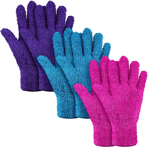 Vista 12 de Patelai 12 pares de guantes de microfibra para plantas y hojas, talla S Colores surtidos