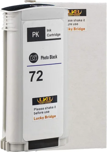 Vista 4 de LKB 1PK - Cartucho de tinta compatible con HP72, color negro fotográfico, 4.4 fl oz, uso con impresora Designjet T1100 T1200 T1100ps T1120 SD-MFP