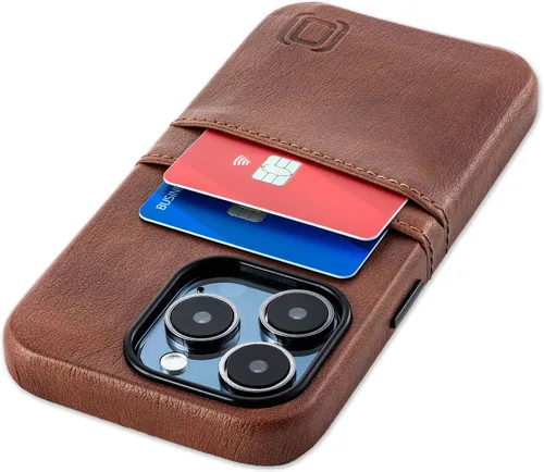 Vista 12 de Dockem Funda para tarjetas para iPhone 15 con placa de metal integrada para montaje magnético y 2 bolsillos para tarjetas: Cartera Luxe M2, piel