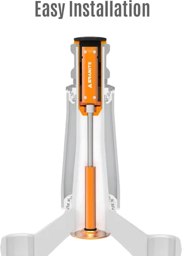 Vista 3 de Granite Stash - Kit de herramientas múltiples - Herramientas compactas para bicicleta almacenadas dentro del tubo de dirección, modelo de dirección