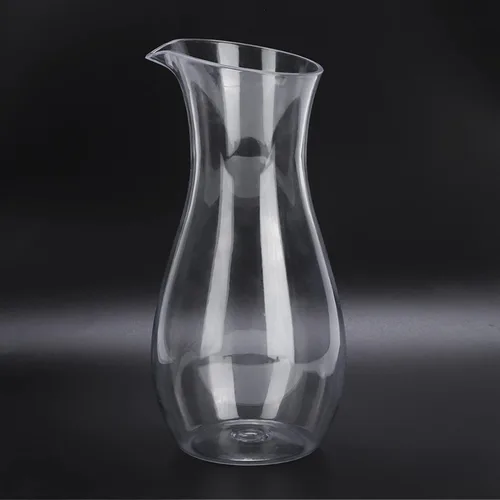 Vista 7 de Jarra de vidrio acrílico, jarra de limonada transparente, recipientes de plástico para jugo, botella alta de vidrio de leche para té helado, jugo