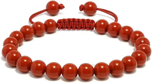 Vista 224 de Adjustable Crystal Bracelet – Gemstone Bead Bracelet with Adjustable Macrame String – Chic Gemstone Bracelet for Men and Women – 8mm Round Healing