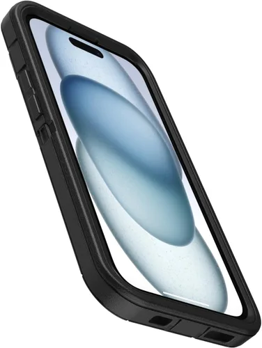 Vista 6 de OtterBox Funda para iPhone 17e, iPhone 16e, iPhone 15, iPhone 14 y iPhone 13 Defender Series, color negro, sin pantalla, resistente y duradera