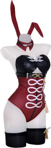 Vista 2 de Traje de conejo para mujer, disfraz de conejo para cosplay de Genshin Impact Bunny