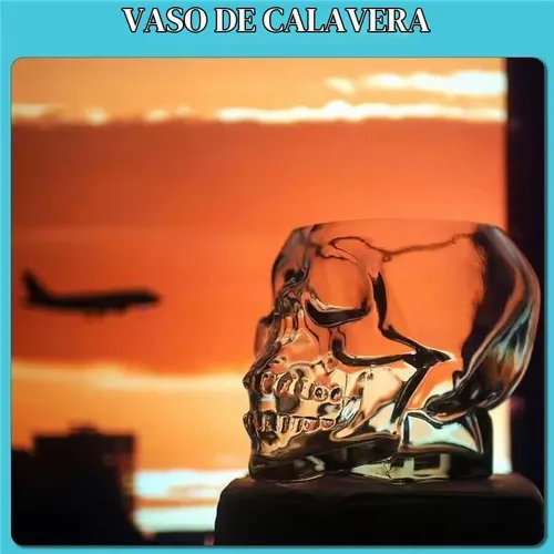 Vista 8 de Tvoip 2 vasos para cocina y comedor, vasos de estilo antiguo, vaso de calavera para servir bebidas mixtas de whisky escocés (2)
