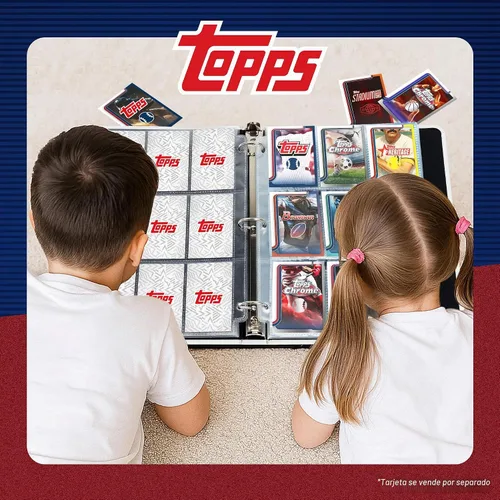 Vista 6 de Topps Carpeta – Carpeta de 9 bolsillos, material duradero de alta calidad, 35 páginas de carga superior, capacidad de 450 tarjetas, carpeta