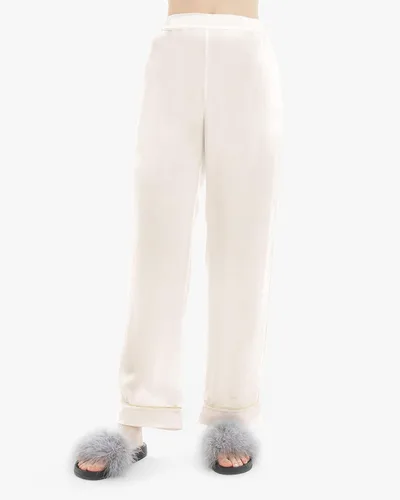 Vista 8 de LILYSILK Pijama de seda para mujer, con ribete dorado, 22 momme, 100% seda, lavable