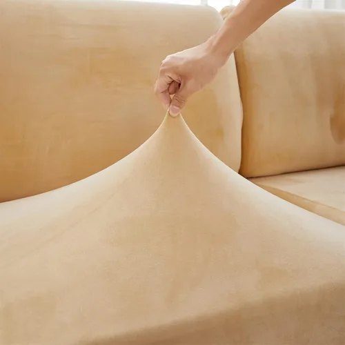 Vista 5 de MIFXIN Funda de sofá elástica de terciopelo, cubierta de cojín de sofá de 1 pieza, funda universal elástica resistente al desgaste, protector
