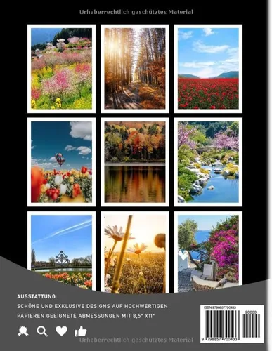 Vista 2 de VIER JAHRESZEITEN Fotobuch Frisches und warmes Wetter in der Natur für jeden, der Dekoration liebt 40+ Seiten hochwertige Bilder zur Entspannung
