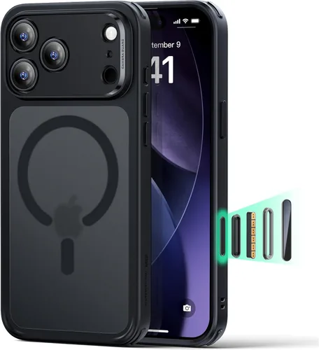 Vista 32 de ESR Funda para iPhone 14 Plus, compatible con MagSafe, protección de grado militar a prueba de golpes, resistente al amarillamiento, funda magnética