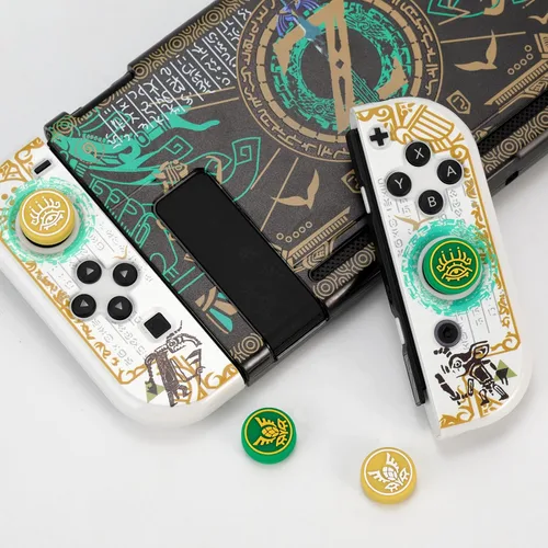 Vista 2 de Owngen Lindas tapas de agarre de pulgar para Nintendo SwitchLiteOLED, cubierta de botón de joystick analógico de silicona para palanca de mando 3D