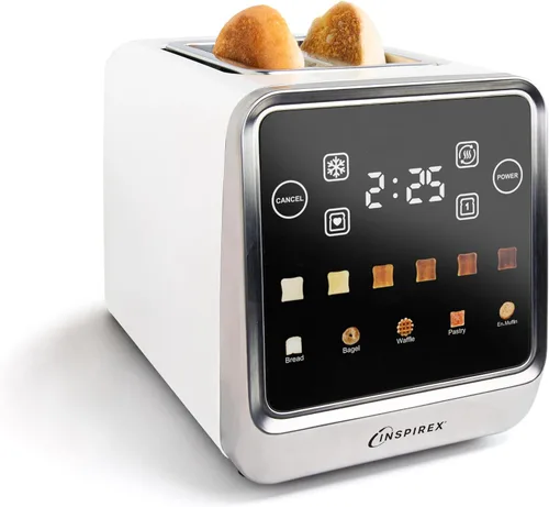 Vista 15 de Inspirex - Tostadora de palanca con pantalla táctil de dos rebanadas, color negro