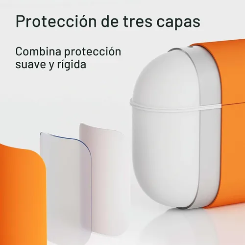 Vista 3 de VEIRRW for AirPods Pro 3 Case,Full Protective Hybrid Silicone Semi Hard Shell Triple Layer case Compatible with AirPods Pro 3rd Generation 2025