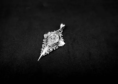 Vista 2 de 925 Sterling Silver Saint St Michael Pendant Protect Catholic Amulet Jewelry