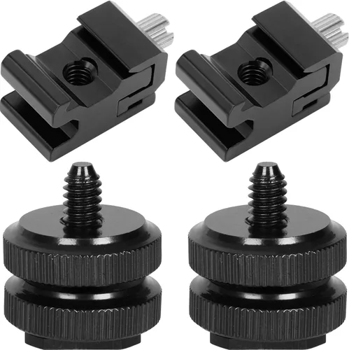 Vista 7 de Adaptador de montaje de zapata para cámara a tornillo de trípode de 1/4"-20 Adaptador de zapata de flash para equipo de cámara réflex digital
