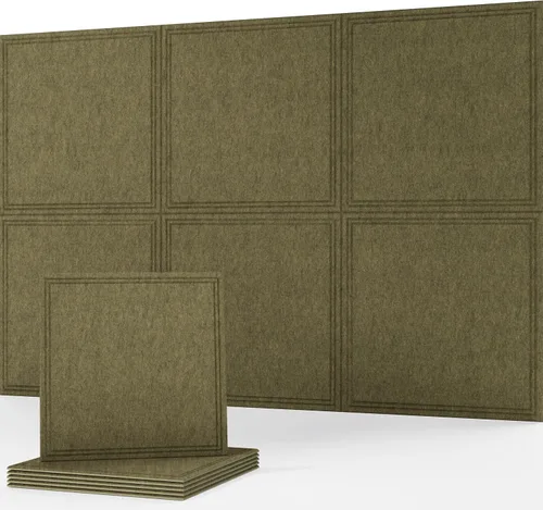 Vista 20 de Soundproofing Panels, Decorative Acoustic Wall Art, Sound Absorbing, 6 Pack Spatial Line