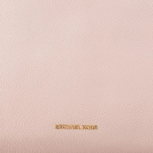 Vista 3 de Michael Kors Raven - Bolso de hombro grande de piel con guijarros Rosa (rosa suave).