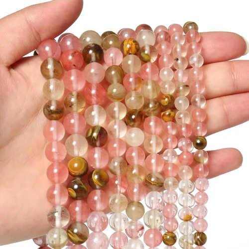 Vista 7 de 60 piezas de cuentas de piedra natural de 15⁄64 pulgadas (6 mm) con cuentas de amazonita de cristal, piedras preciosas para hacer joyería, pulseras