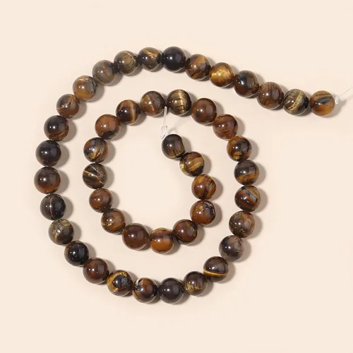 Vista 9 de Cuentas redondas sueltas de hematita negra natural de 0.236 pulgadas, poder curativo para hacer joyas, pulseras y collares