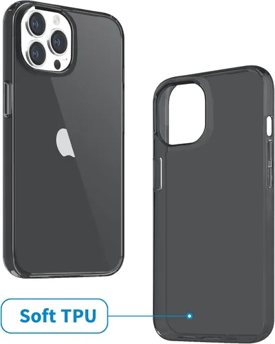 Vista 5 de JJGoo Funda transparente compatible con iPhone 15 Pro, funda de teléfono de TPU suave y transparente, a prueba de golpes, funda delgada para Negro