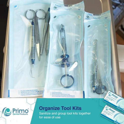 Vista 5 de Bolsas de esterilización autosellantes SP200, 2.25 x 4 pulgadas, paquete de 200
