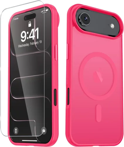Vista 108 de Funda para Google Pixel 10 Pro XL, cubierta magnética mate, color negro Fit for MagSafe, Screen Protector included, Shockproof Military Grade