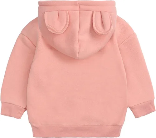 Vista 3 de Sudadera con capucha para niños de 0 a 4 años, sudadera con capucha y bolsillo para invierno, color liso, cómoda