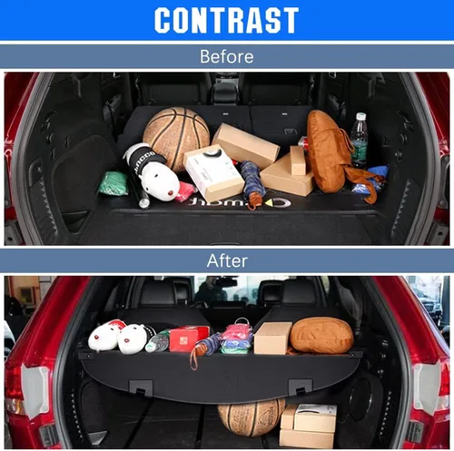 Vista 4 de Cubierta de carga para maletero compatible con Mazda CX-5 2017 2018 2019 2020 2021 2022 negro retráctil para maletero trasero