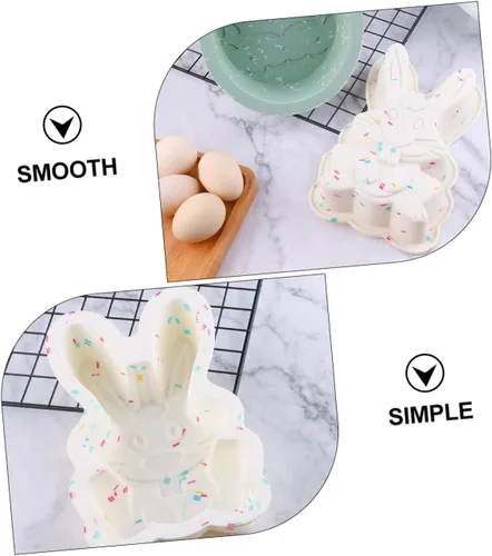 Vista 4 de SHOWERORO Moldes de silicona para pasteles de Pascua, diseño resistente y ligero multiusos