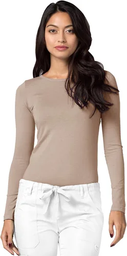Vista 2 de Adar Uniforms - Camiseta para utilizar debajo de la filipina, de manga larga, para mujer
