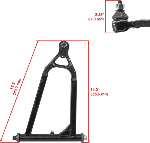 Vista 2 de Caltric Brazo A delantero superior derecho compatible con Yamaha Raptor 700 700R Yfm700R 2011 2012 2013 2014
