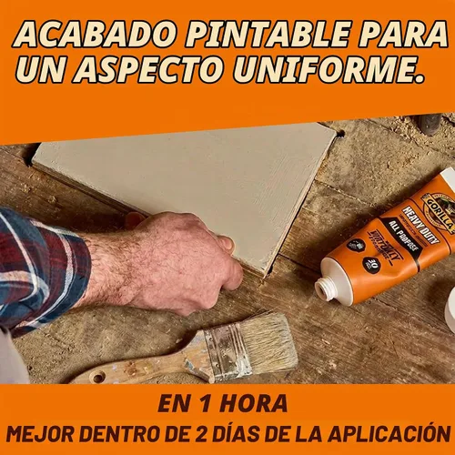 Vista 6 de Gorilla Adhesivo de construcción de gran potencia, pegamento blanco, tubo de compresión de 7 onzas (paquete de 1) - Relleno de espacios y resistente