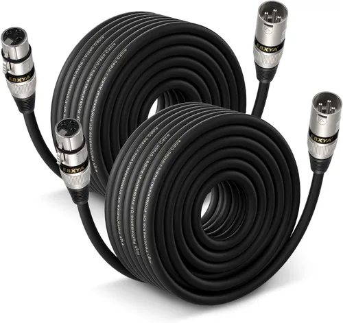 Vista 14 de EBXYA Paquete de 10 cables XLR de 3 pies - Cables de micrófono equilibrados DMX macho a hembra Cables de conexión premium, 3 pines