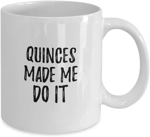 Vista 2 de EzGift Quinces Made Me Do It Taza divertida Foodie Present Idea Taza de té de café 11 oz