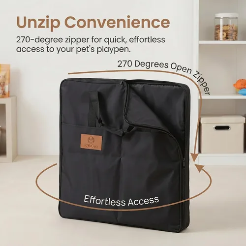 Vista 6 de PJYuCien Bolsa de Almacenamiento para Corralito de Perros, Adecuada para Corralito Plegable de Ejercicio para Mascotas de 61x61 cm, Valla