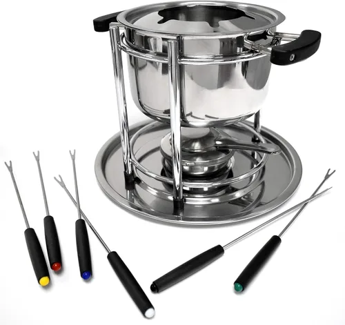 Vista 2 de Norpro Juego de fondue de acero inoxidable de 10 piezas