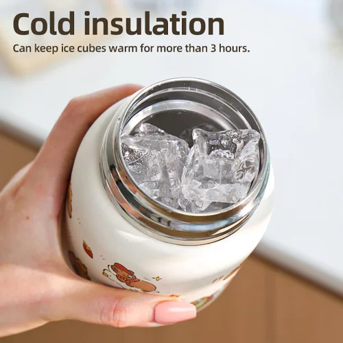Vista 9 de Capybara - Botella de agua aislada al vacío de doble pared de acero inoxidable de 16.9 fl oz para el hogar, oficina o automóvil, reutilizable