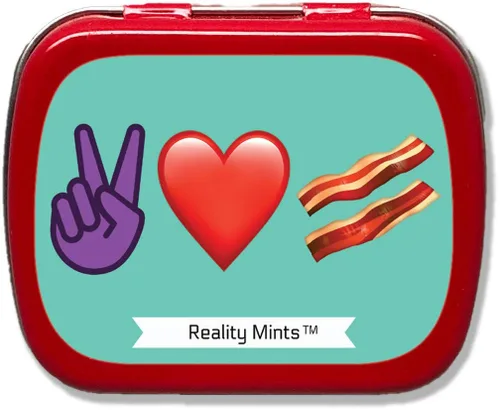 Vista 5 de Peace Love - Mentas de tocino divertidas para amigos, lindos rellenos de calcetines para amantes del tocino, menta, mentas, corazón, emojis, broma
