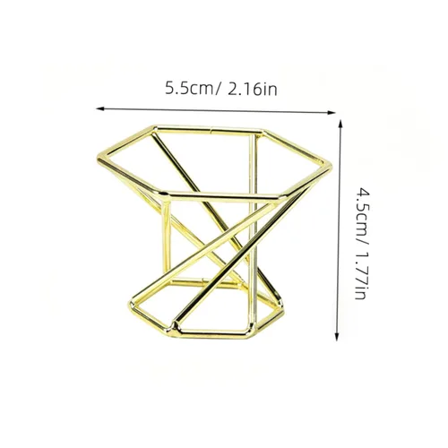 Vista 2 de SOLUSTRE Soporte elegante para esponja de maquillaje, 2 unidades, de acero inoxidable, diseño elegante para secado rápido, fácil acceso, para Dorado