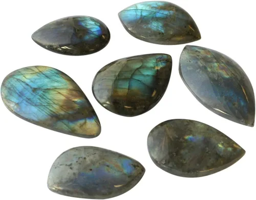 Vista 4 de JIC Gem Healing Crystals India Labradorite Irregular Shape Stones, Piedra, 20 piezas