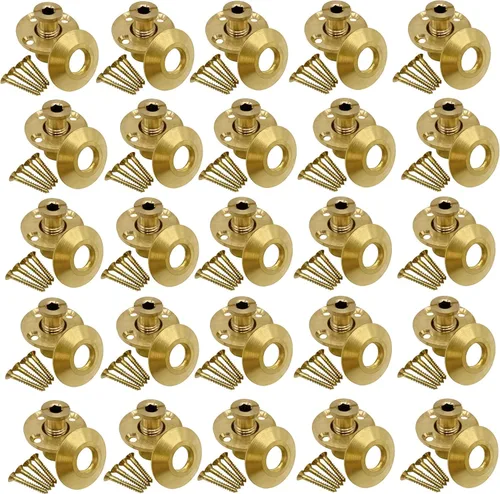 Vista 7 de Cubierta de seguridad para piscina, anclaje de latón con collar para cubiertas de madera, paquete de 5, ajuste universal
