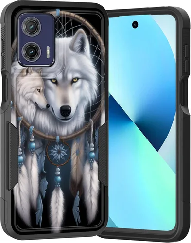 Vista 85 de para Moto G Play 4G 2024, funda de dos capas híbrida resistente y a prueba de golpes, PC duro + silicona suave protectora para Motorola Moto G Play