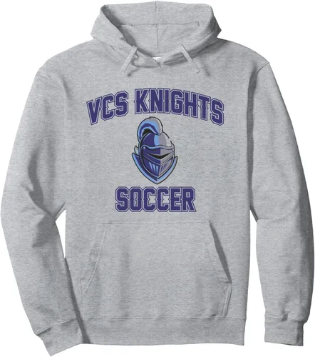 Vista 2 de VCS Middle School - Sudadera con capucha para niños y iglesia de fútbol, Gris