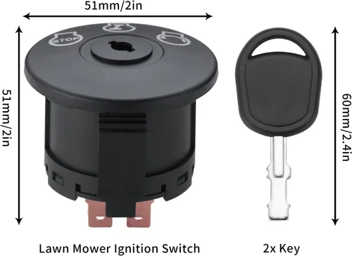 Vista 5 de Interruptor de encendido para cortacésped, 3 posiciones, 925-04228 para Cub Cad et Craftsman Troy Bilt MTD, interruptor de llave de cortacésped