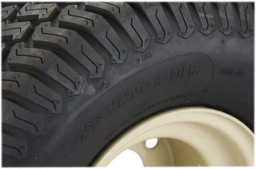 Vista 7 de Grasshopper Neumático de césped de 20 x 10-8 con rueda, proporciona un excelente rendimiento general en áreas de corte niveladas, ideal para césped